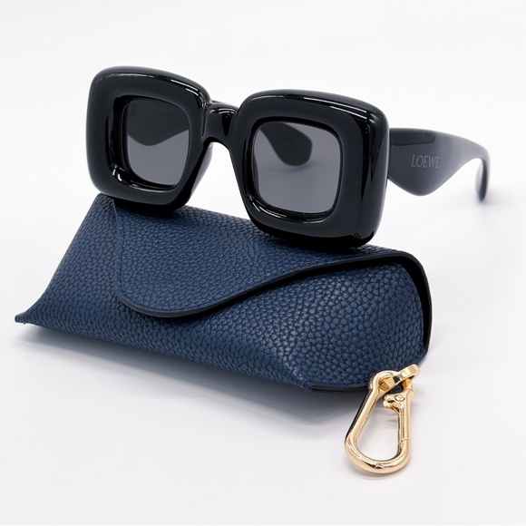 NEW LOEWE UNISEX BLACK SUNGLASSES LOEWE LW40098I 01A - Picture 2 of 13